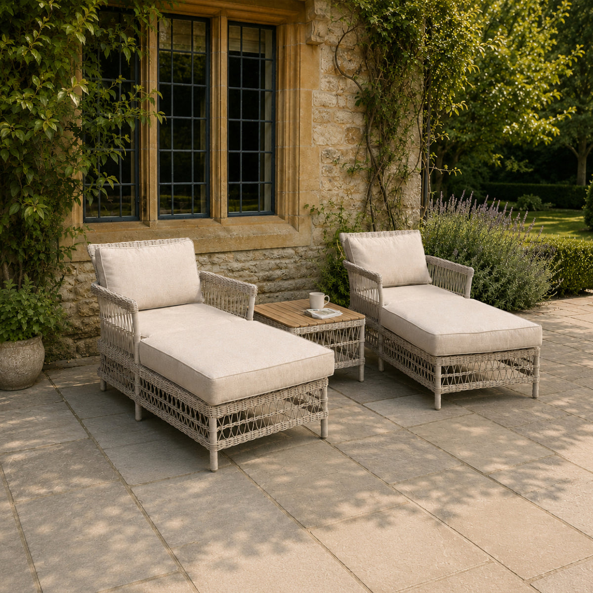 Provence outdoor sun lounger set