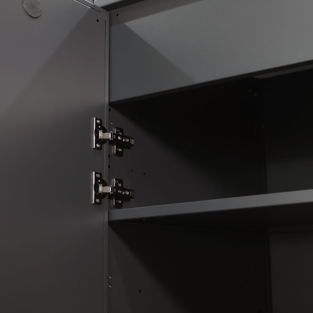 The Sizzler cabinet door hinges detail
