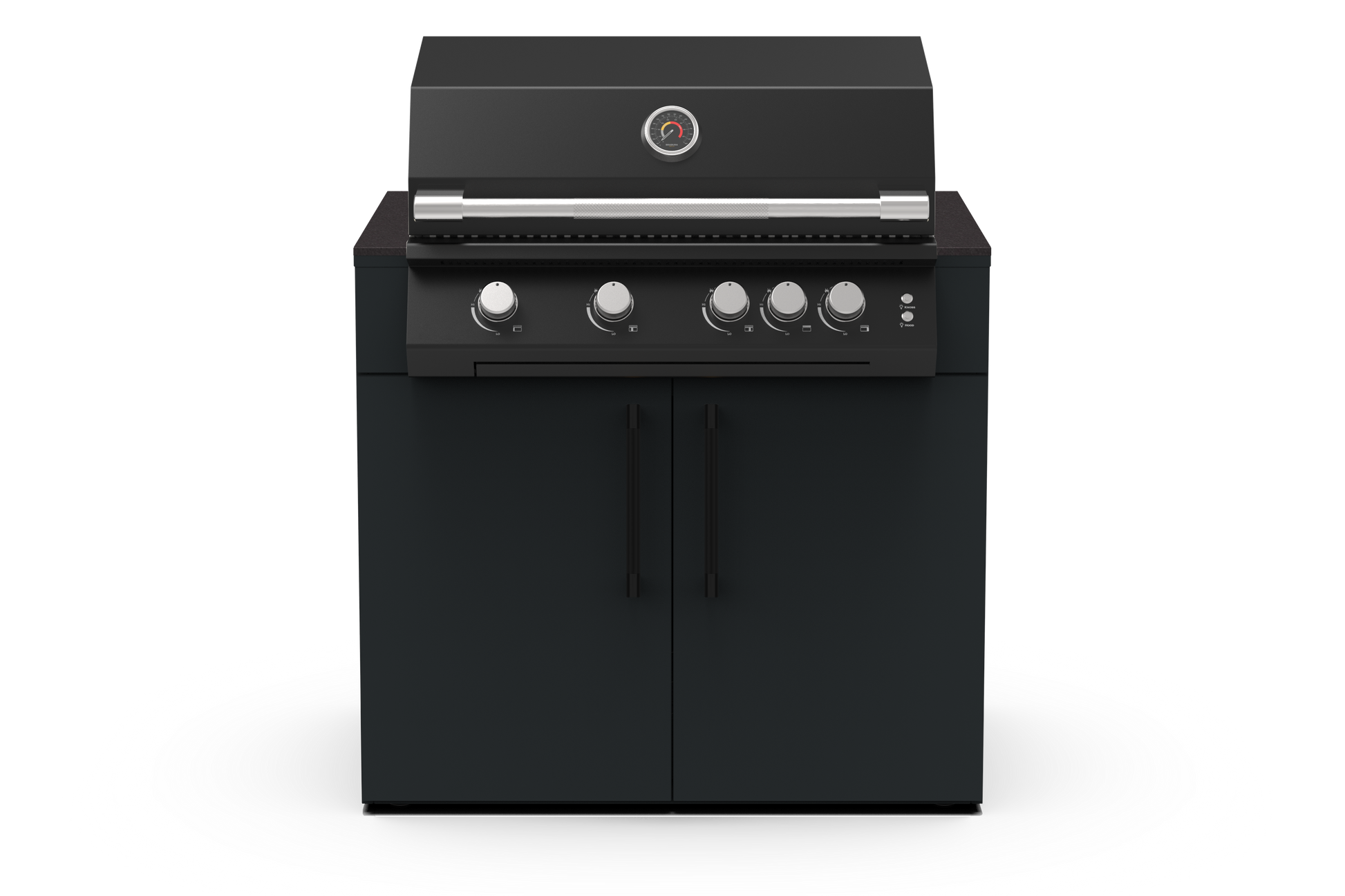 F4 Grill in Nero Riverwash worktop