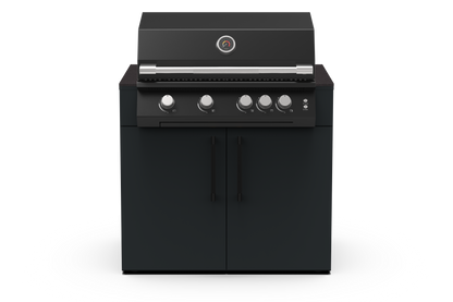 F4 Grill in Nero Riverwash worktop