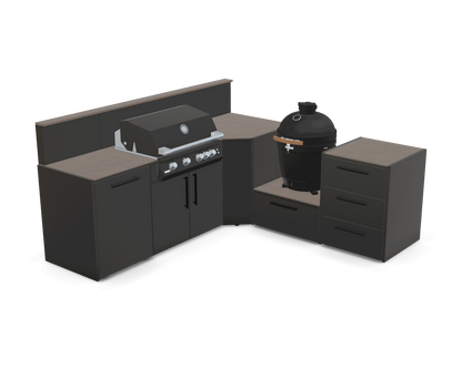 L-Shape 2.7m in Barro Satin worktop