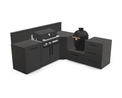 L-Shape 2.7m in Nero Riverwash worktop