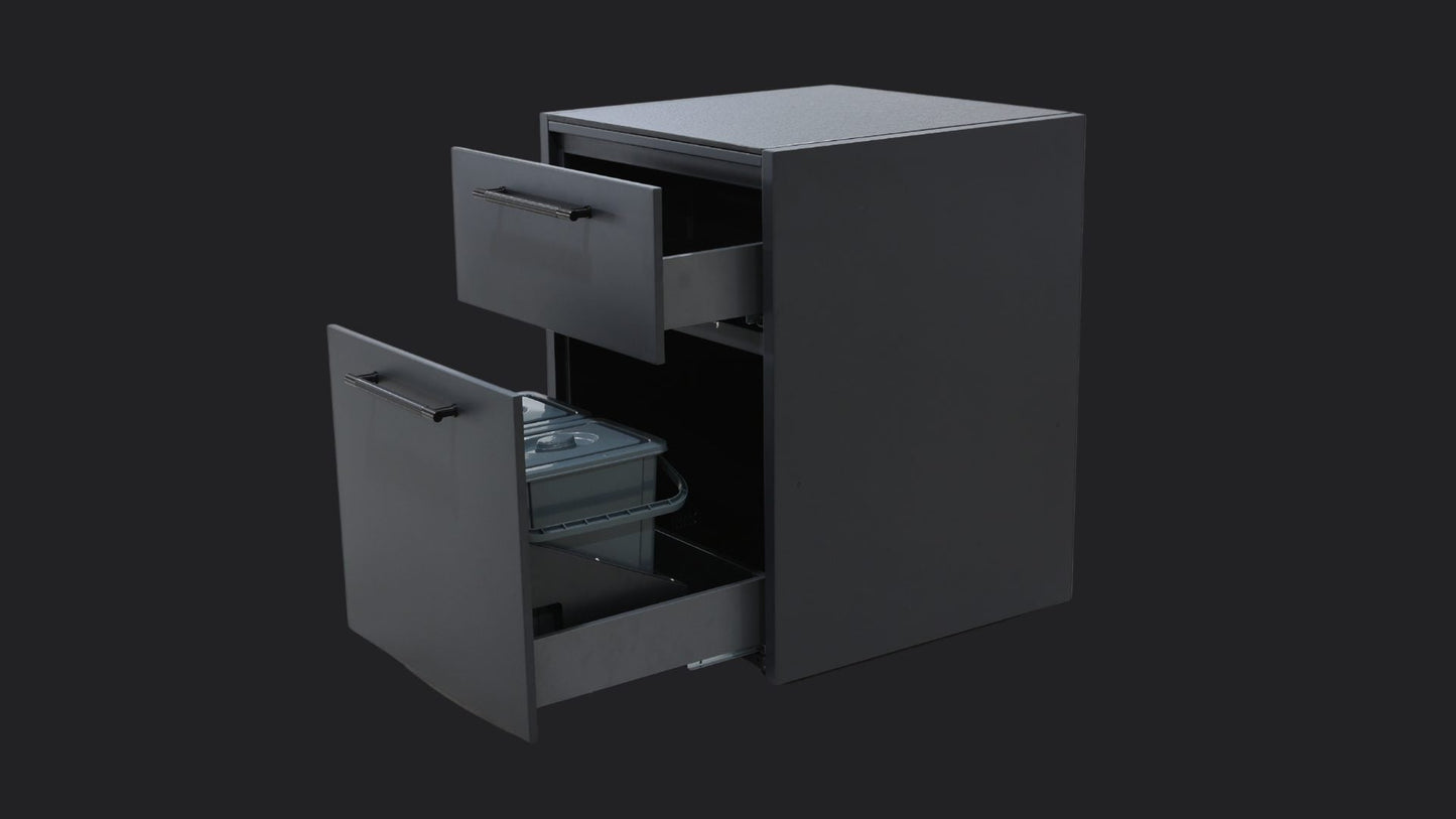 L-Shape 3.3m trash drawer open