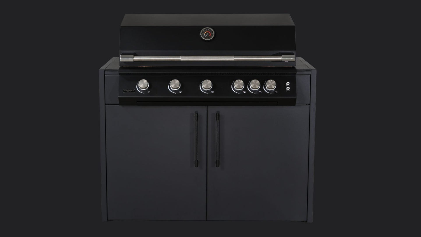 L-Shape 3.5m 120cm gas grill, alternate angle